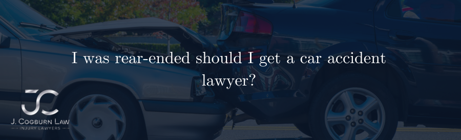 I was rear-ended should I get a car accident lawyer?